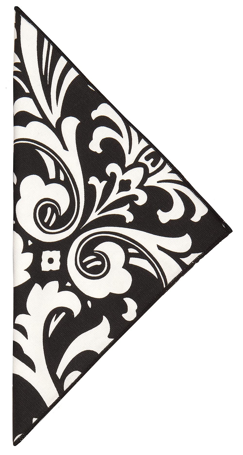 Premium 100% Cotton Linen Dinner Napkins 18x18 Inch - Elegant Black & White Damask Wedding Napkins Set of 12 for Formal Dining, Bridal Shower & Holiday Table Decor