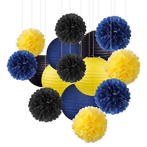 Navy Blue,black,yellow