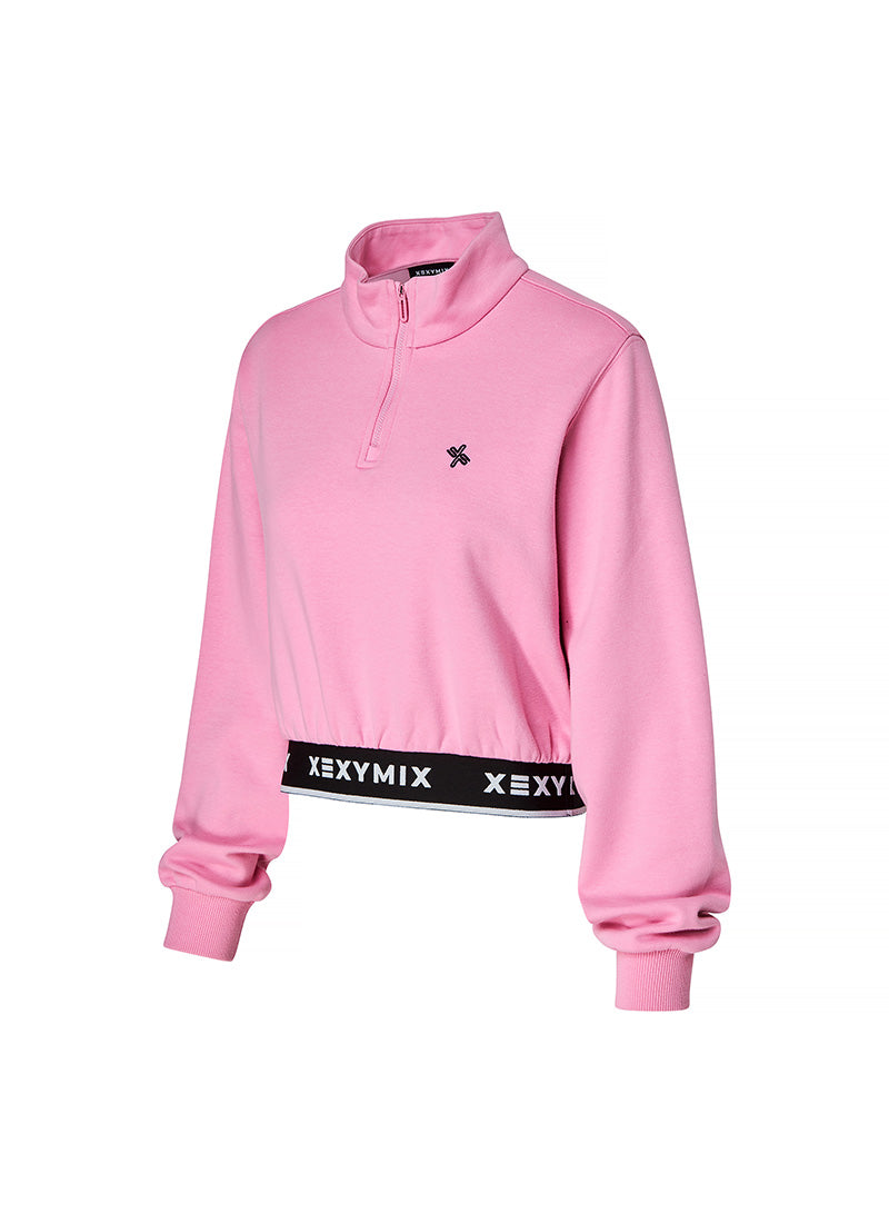 Logo Point Warm Crop Sweatshirt for Women - Cozy Fleece Pullover with Stylish Design - Perfect for Casual Outfits, Gym Wear & Street Fashion