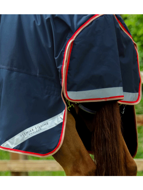 Premier Equine Buster 100g Turnout Rug with Neck Cover - Waterproof & Breathable Horse Blanket for Winter Turnout & Stable Use
