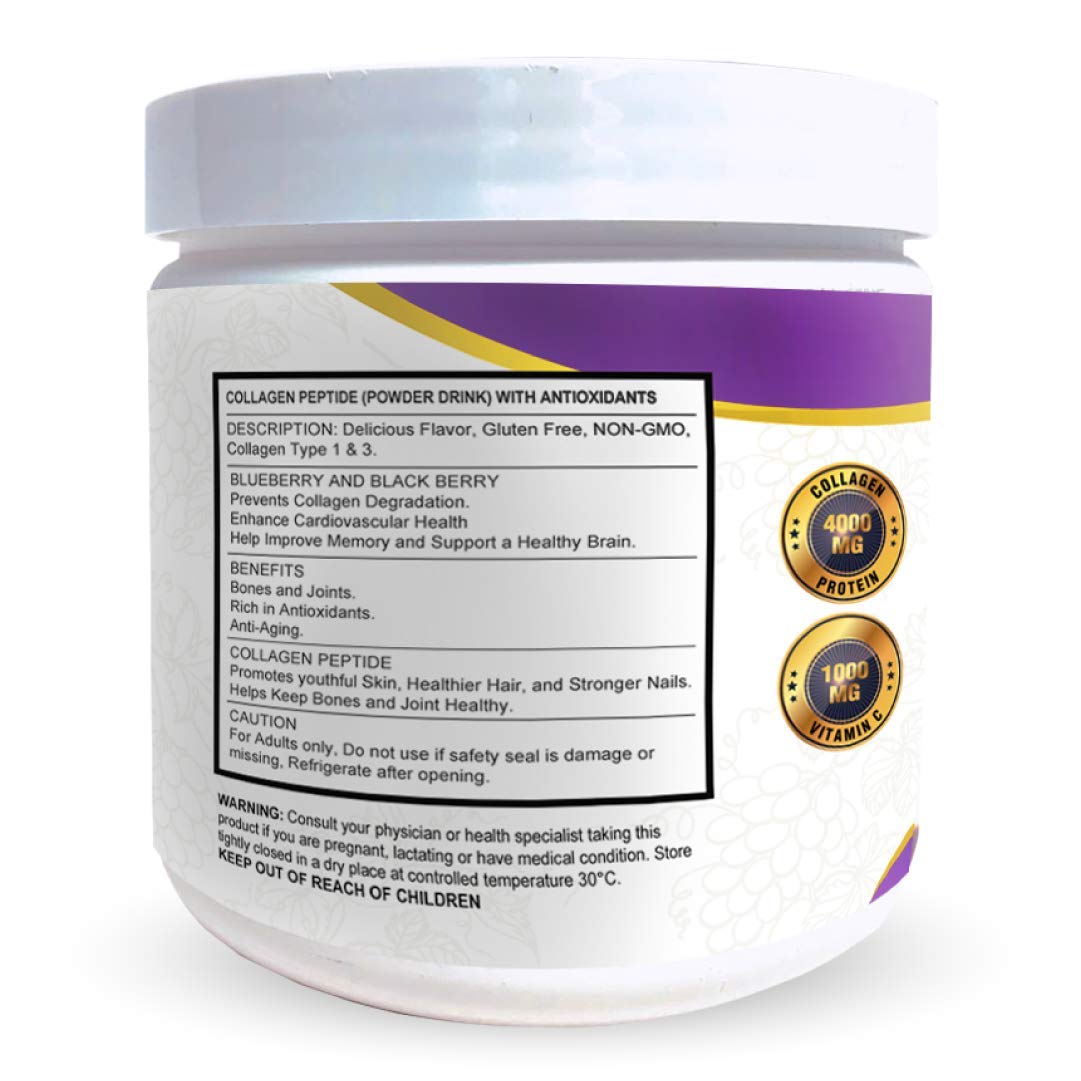 Renew Life Dual Action Collagen & Antioxidants Powder - Grass-Fed Collagen Peptides, Hydrolyzed Collagen, Great Taste, Easy to Mix - Supports Skin, Hair & Joint Health - Perfect for Smoothies, Coffee & Baking