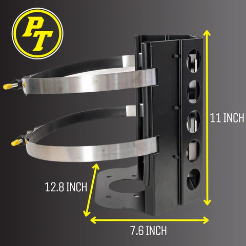 Power Tank Wrangell Marine Bracket for 20LB Steel Propane Tanks - Heavy Duty Boat Propane Tank Holder for Fishing Boats & Yachts