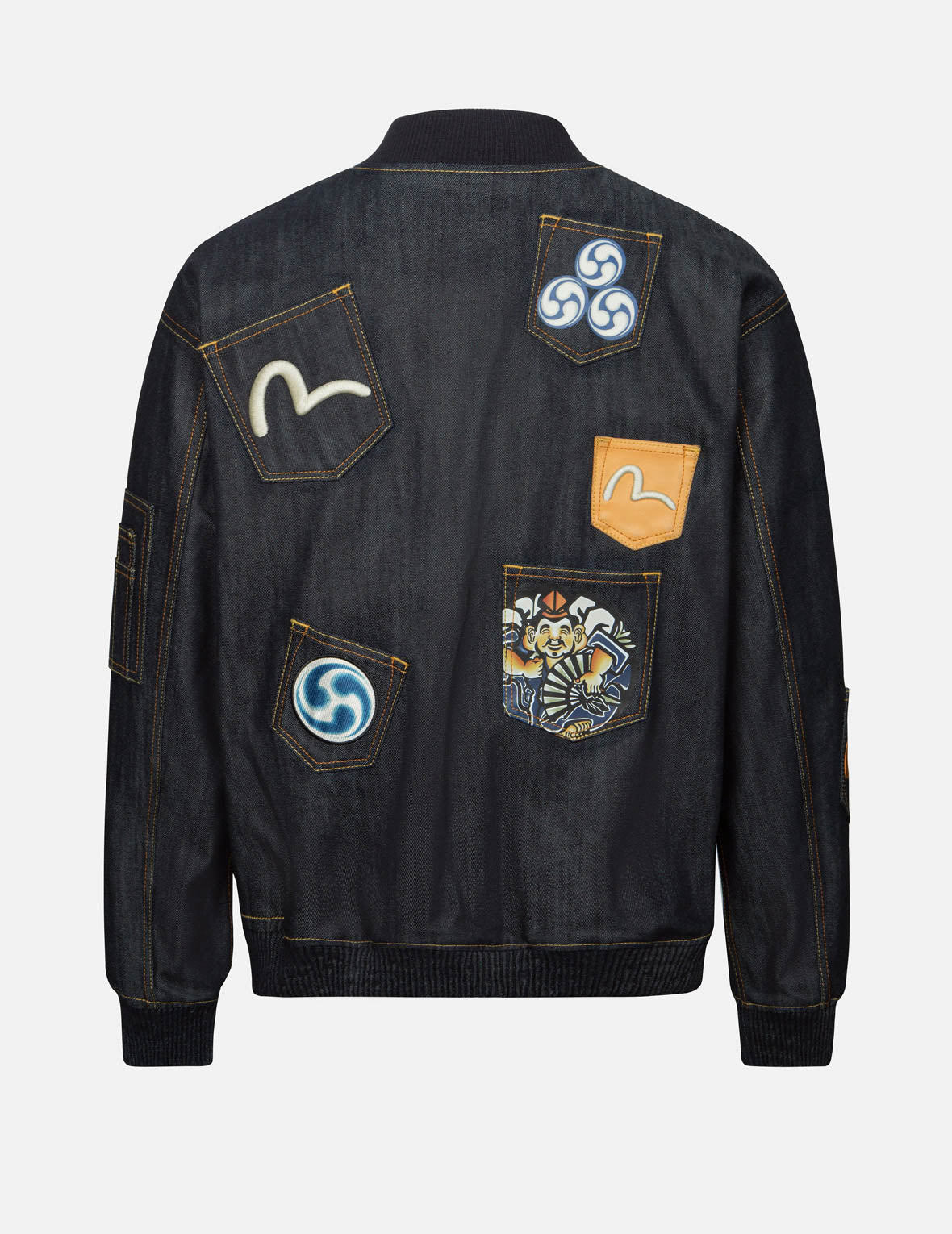 Stylish Multi-Logo & Multi-Pocket Relaxed Fit Denim Jacket for Men & Women | Casual Wear, Street Style, Layering Outfits
