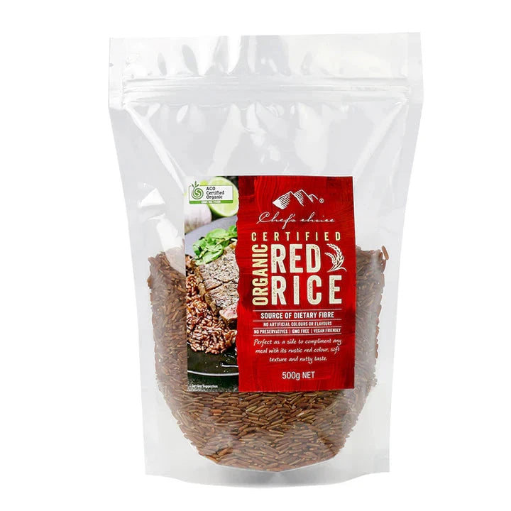 Chef's Choice Organic Red Rice - Premium Whole Grain for Healthy Cooking | Perfect for Salads, Stir-Fries & Rice Bowls