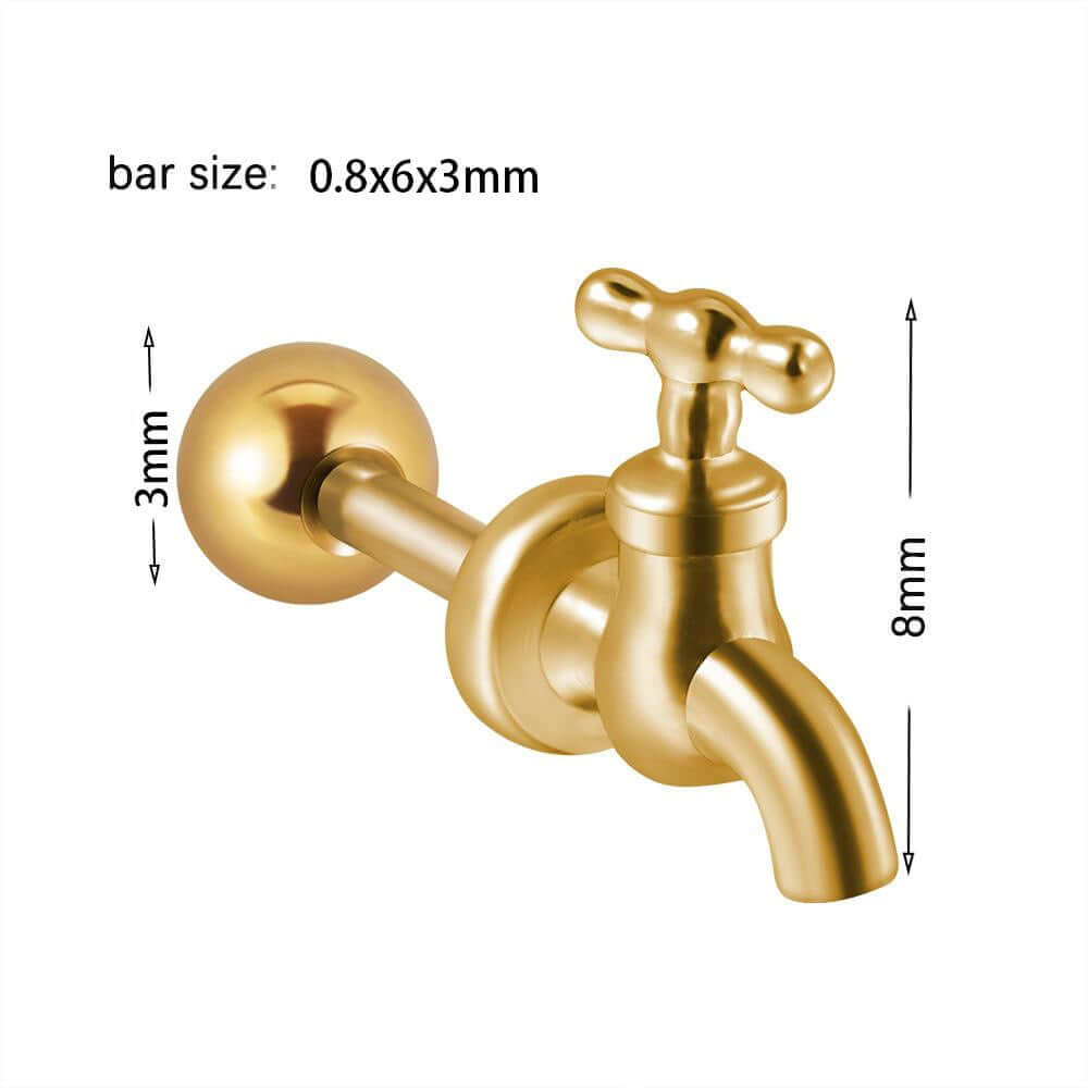 Cartilage Tragus Earrings for Women - Drop Water Faucet Design | DL1162 | Perfect for Piercing, Daily Wear & Unique Gifts