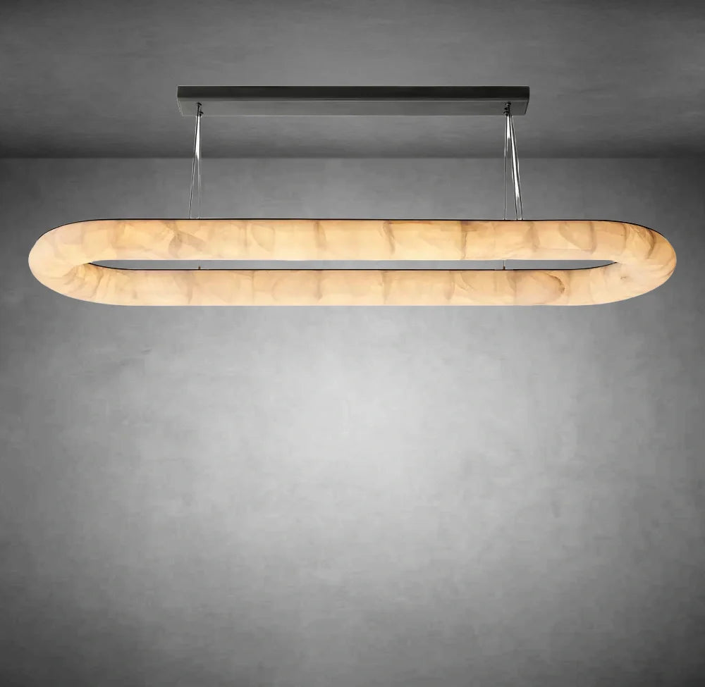 Elegant Maurice Lisse Oval Chandelier - Modern Crystal Ceiling Light Fixture for Dining Room, Bedroom & Living Room Decor