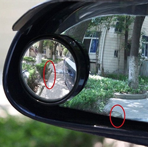 WOIWO High Purity Adjustable Round Blind Spot Mirror - Wide Angle Rear View Mirror for Cars & Trucks - Perfect for Parking, Lane Changes & Safe Driving