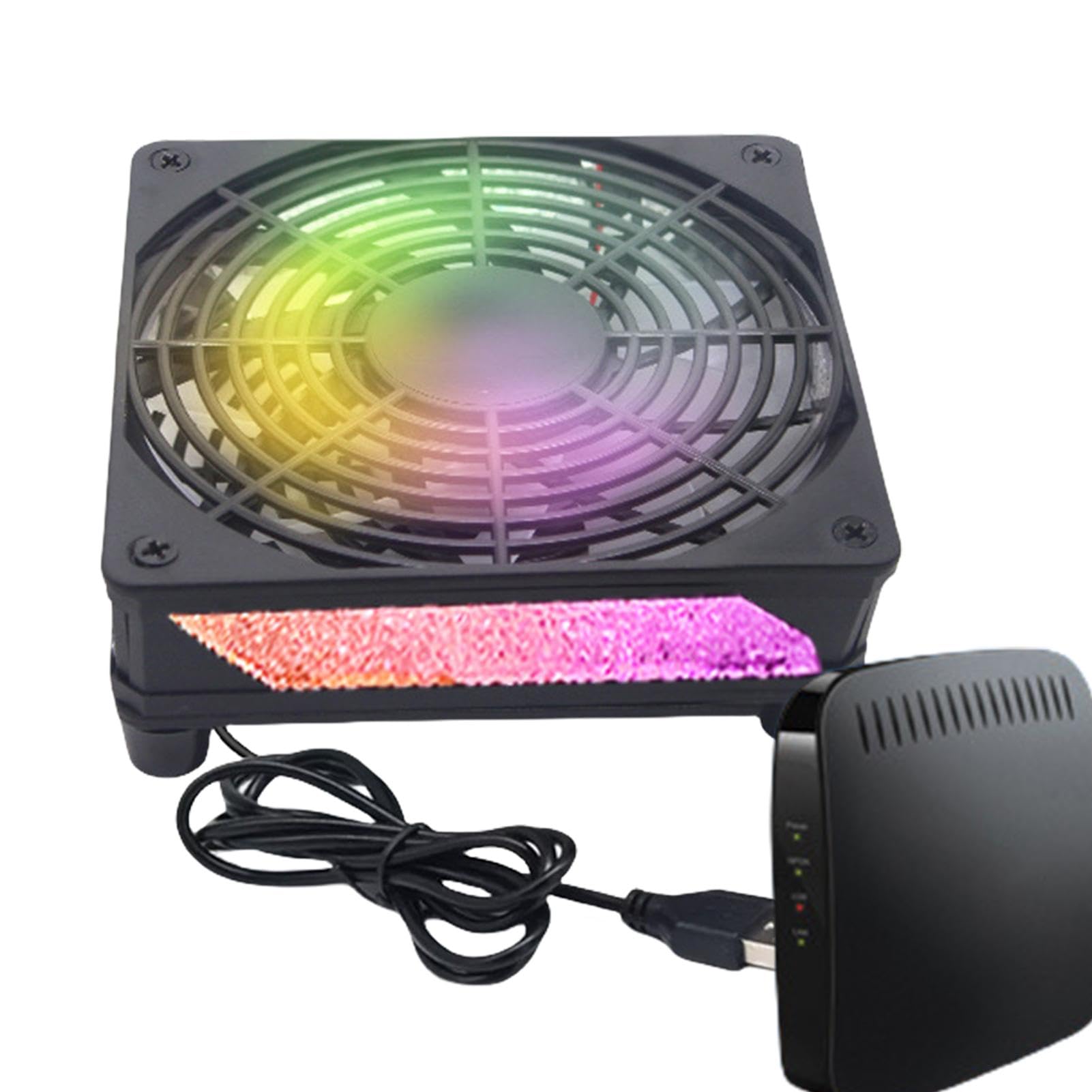 Portable Laptop Cooling Pad with High-Speed Fan, Stable & Sturdy Design for Laptops, Tablets, TVs, Routers - Ideal for Home, Office, and Gaming Use