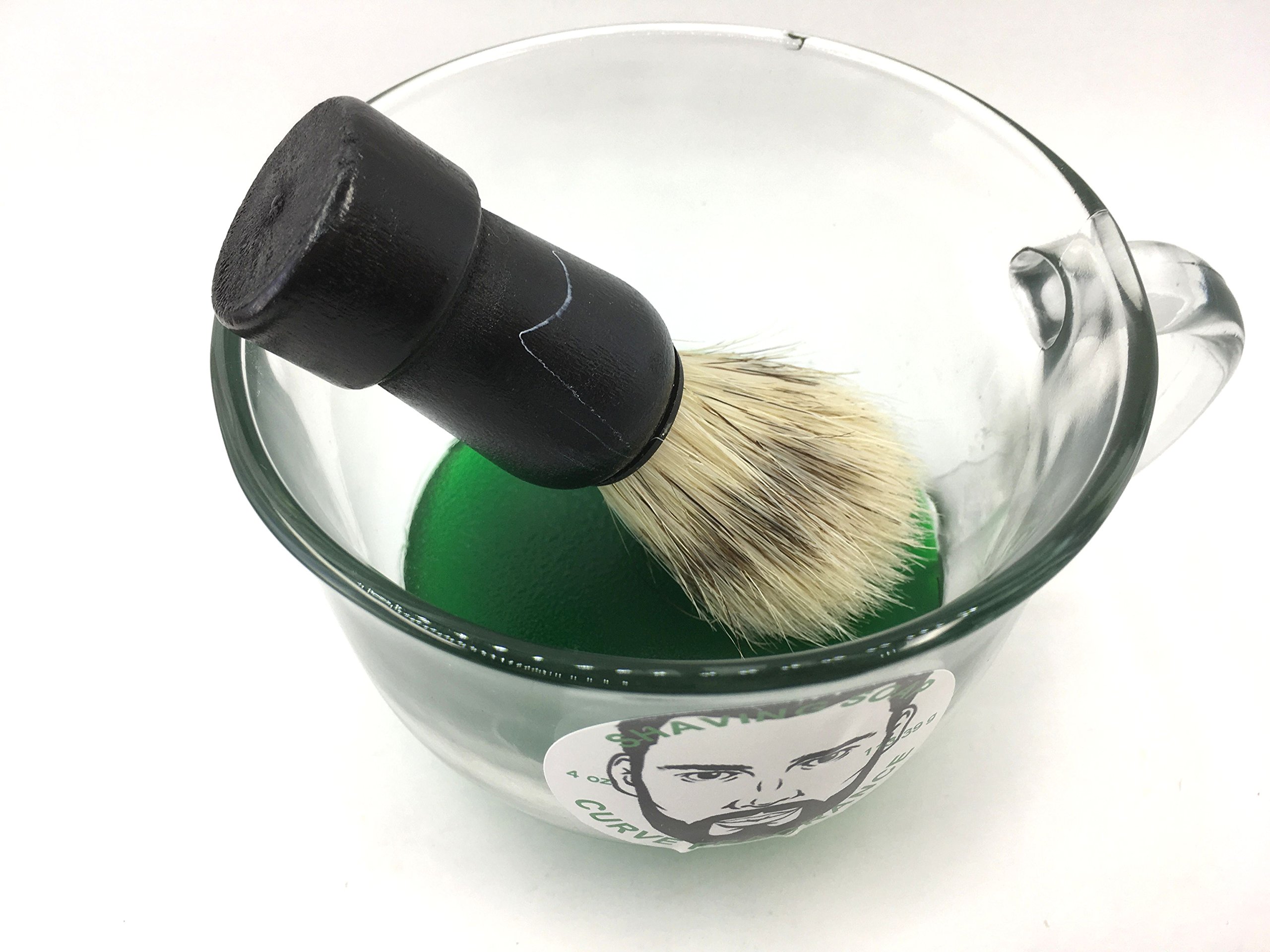 Premium Shaving Soap & Brush Set - 4oz Curve Type with Fragrance for Men - Perfect for Wet Shaving & Grooming Gifts