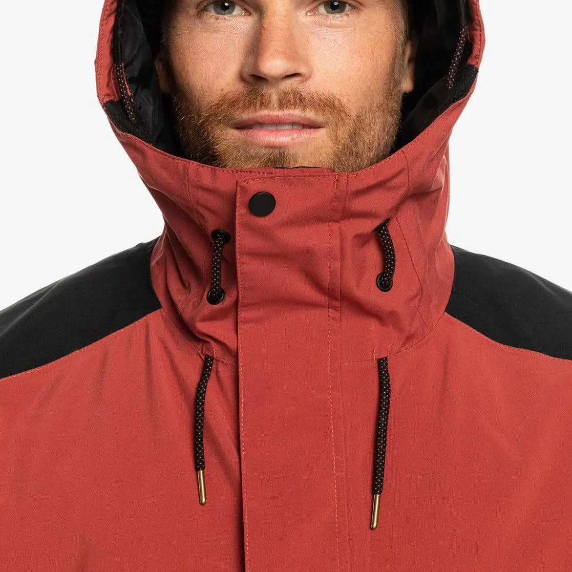 Quiksilver Snow Radicalo Red & Black Snowboard Jacket - Waterproof & Insulated for Winter Sports & Outdoor Adventures