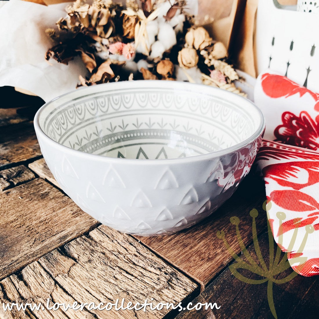 Bohemian Embossed Dinnerware Set - 50% Off + Buy 1 Get 1 Free - Perfect for Boho Chic Dining, Wedding Registry & Home Decor