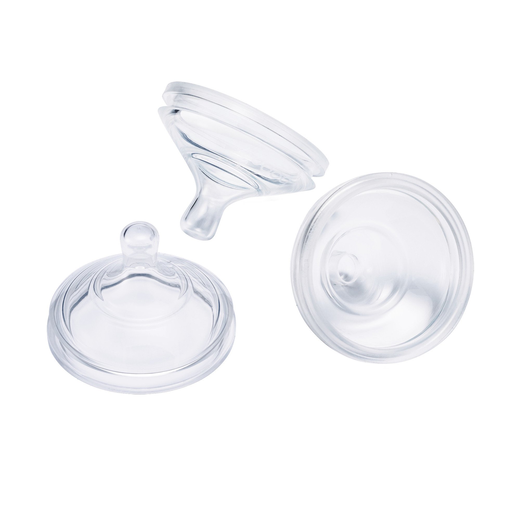 Boon Nursh Silicone Baby Bottle Nipples - Slow Flow Replacement Nipples for Nursh Bottles (3-Pack) - Ideal for Newborns & Breastfed Babies - Gentle Feeding Solution for Comfortable Nursing