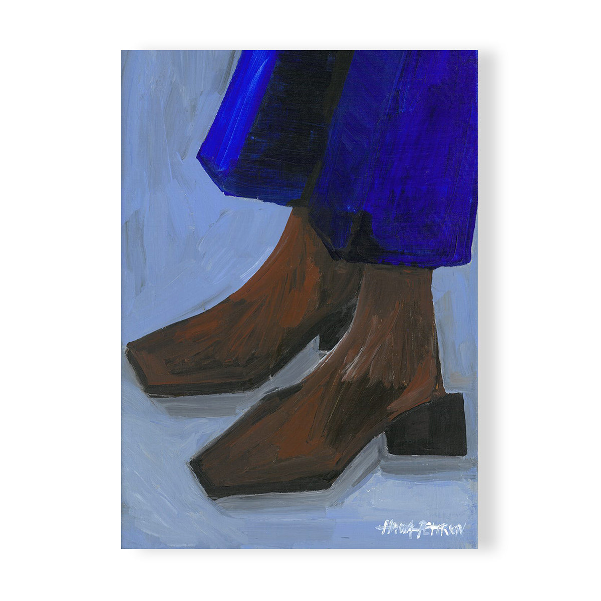 Boots and Blues Art Print - Vintage Western Wall Decor for Home & Office - Perfect for Living Room, Bedroom, or Cowboy Themed Spaces