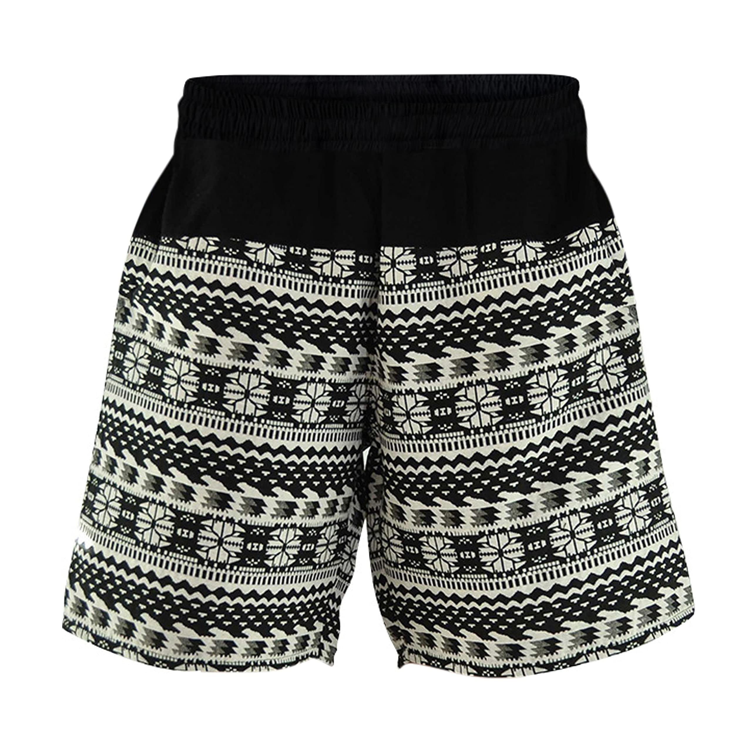 Virblatt Men's Cotton Harem Shorts - Casual Hippie Tribal Bermuda Shorts with Ethnic Pattern | Breathable & Comfortable for Festivals, Yoga, and Summer Outfits