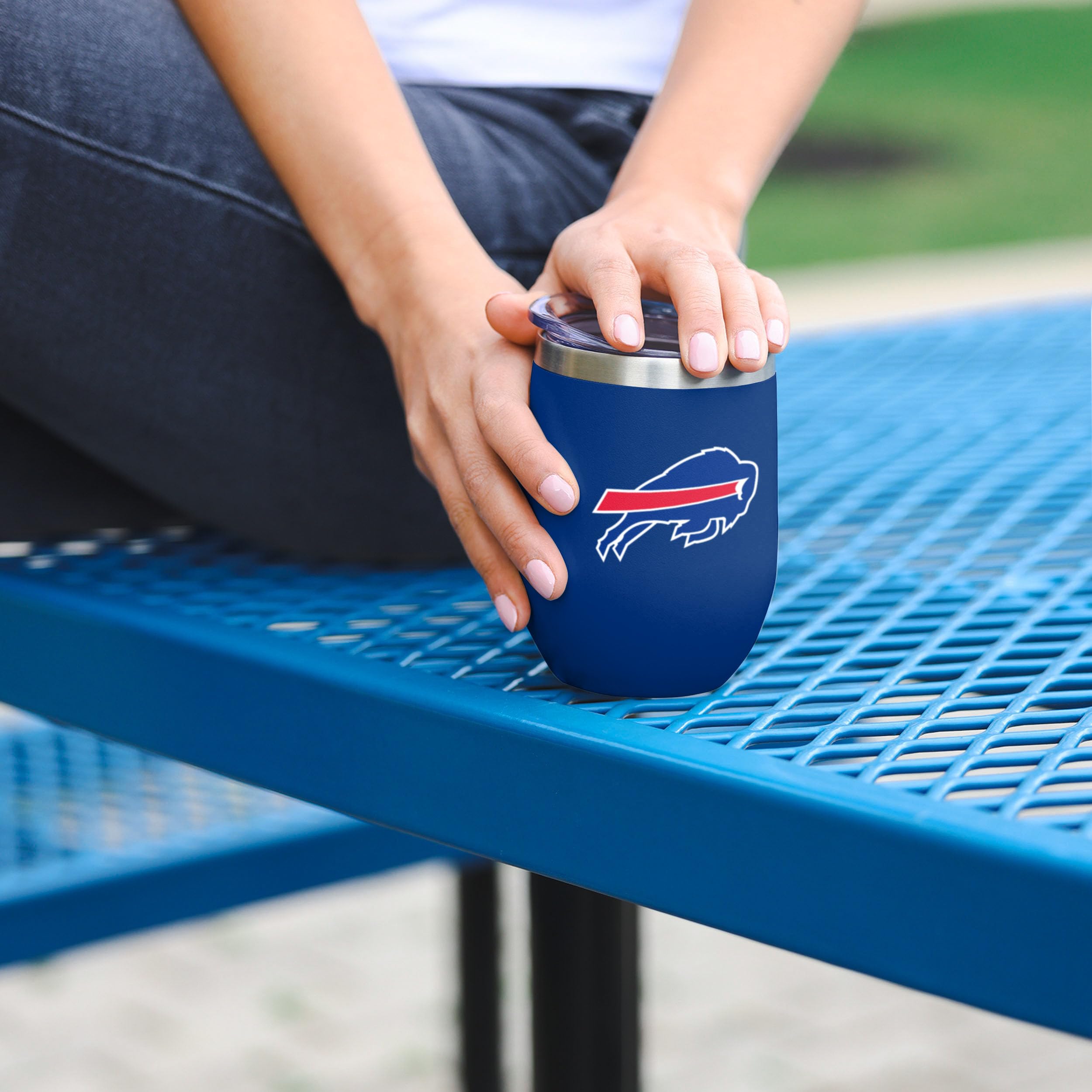 FOCO NFL Team Logo Insulated Travel Mug 12oz - Stainless Steel Unisex Mini Tumbler with Lid - Perfect for Coffee, Tea & Cold Drinks at Games, Office & Outdoor Adventures