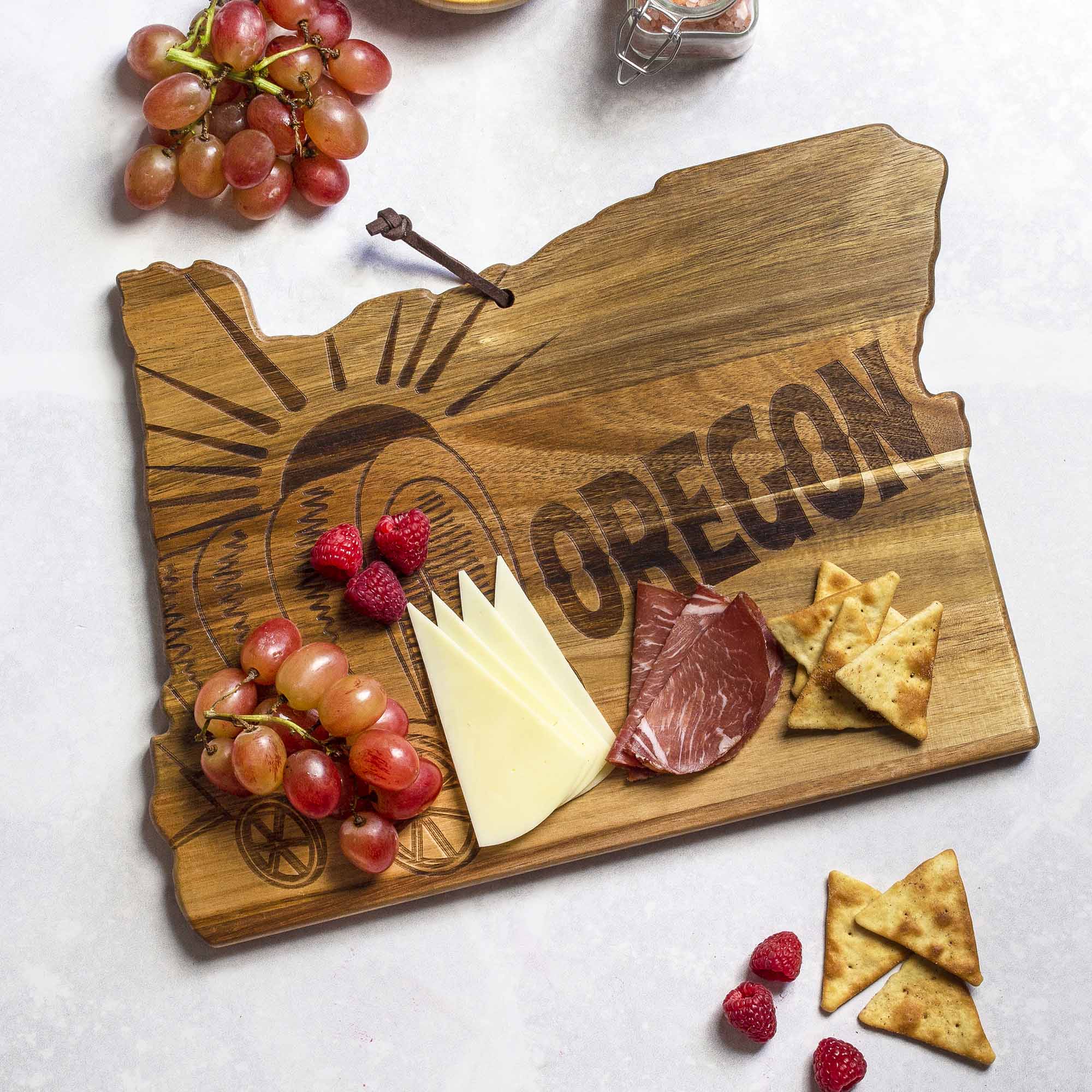Premium Rock & Branch® Origins Series Oregon Cutting Board - Durable Hardwood Chopping Board for Kitchen, Butcher Block for Meat, Cheese & Vegetables - Perfect for Home Chefs & Professional Kitchens