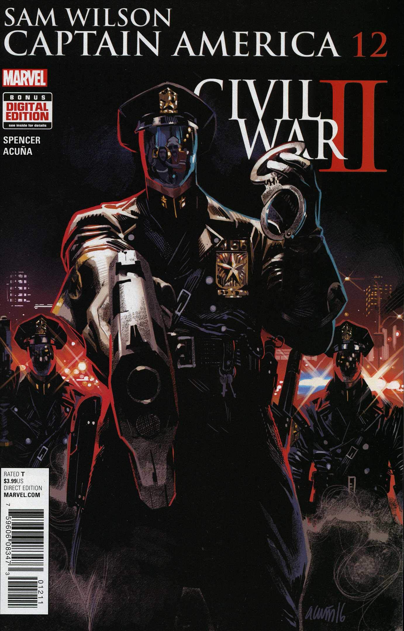 Captain America: Sam Wilson #12 FN Marvel Comic Book - Civil War II Storyline | Collectible Superhero Comics for Fans & Gifts
