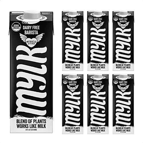 Organic Barista Style Oat & Coconut Blend Milk - 32oz (Pack of 6) | Vegan, Dairy-Free, Gluten-Free, Non-GMO Plant-Based Milk Alternative | Perfect for Coffee, Smoothies & Baking | Kosher Certified Creamer
