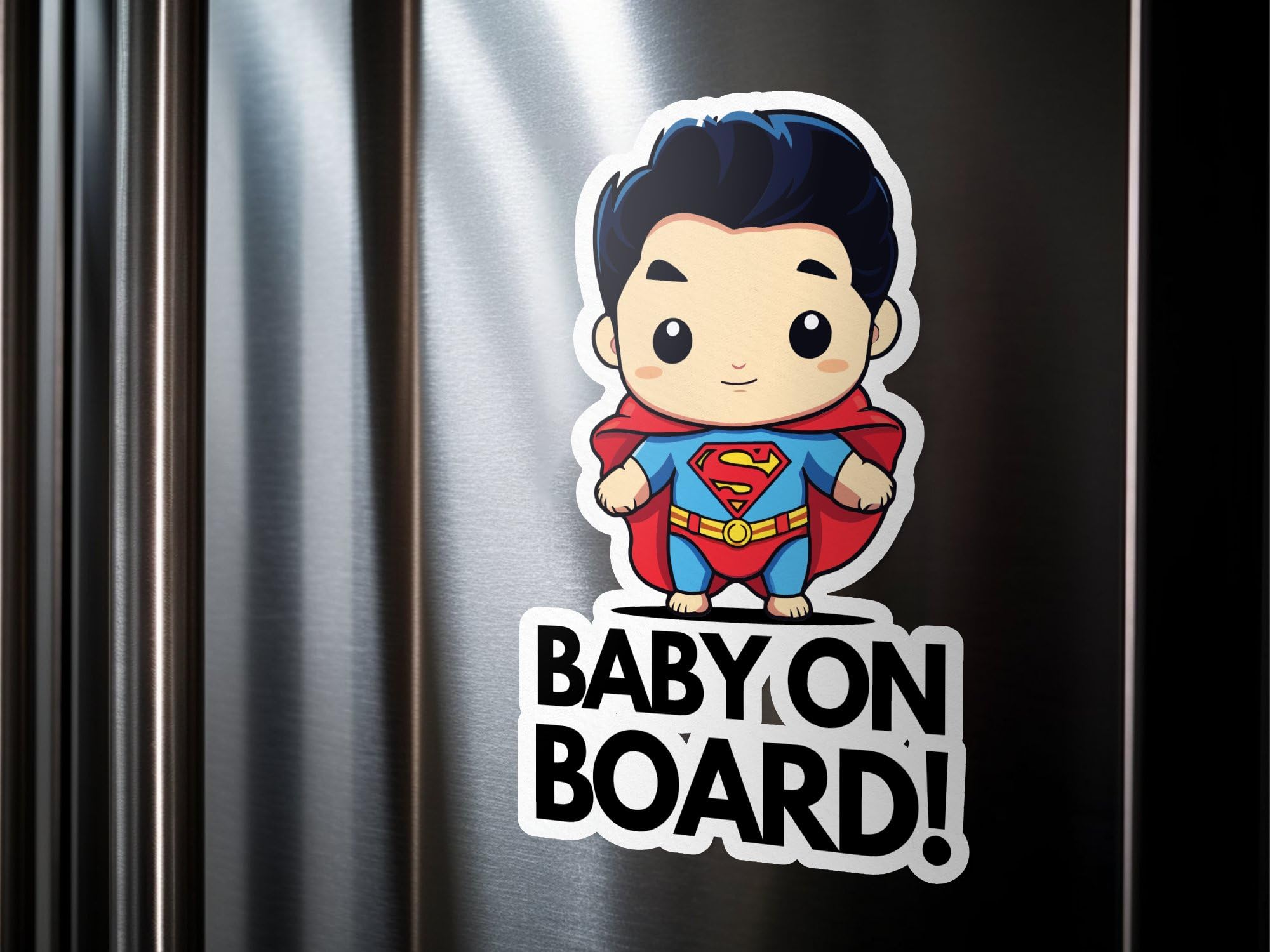 Baby on Board Car Stickers - Pack of 2 Adhesive Decals for Child Safety | Super Baby Design for Rear Windows & Family Vehicles | Perfect for New Parents & School Drop-Offs