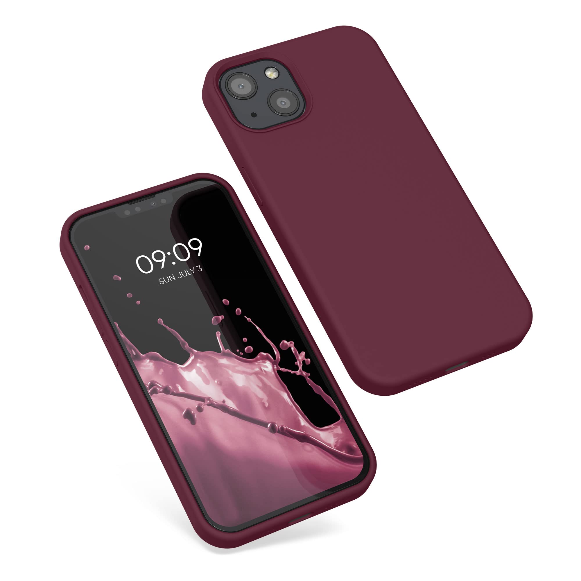 kwmobile Shockproof TPU Silicone Case for Apple iPhone 13 - Soft Matte Finish Protective Phone Cover in Tawny Red | Perfect for Everyday Use, Work & Travel Protection