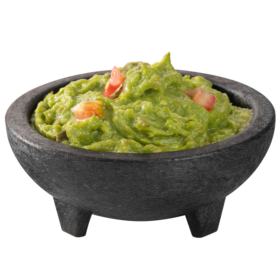 Premium 4 oz Round Black Thermal Plastic Molcajete Bowl - 4