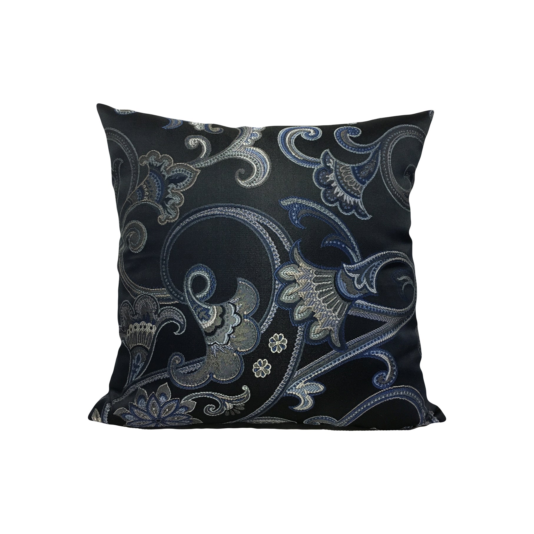 Ankara Lapis Blue Throw Pillow 17x17 - Decorative Cushion Cover for Sofa, Bed & Living Room - African Print Home Decor