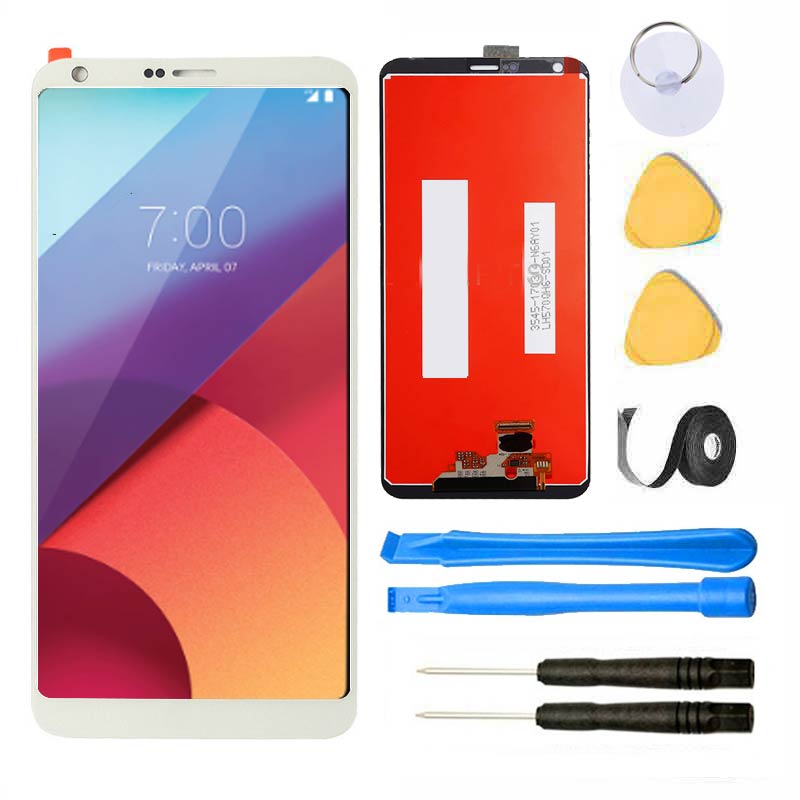 Premium LG G6 Screen Replacement Kit - LCD Digitizer & Glass Repair Set (White) | Fix Cracked/Damaged Display for LG G6 Smartphone | DIY Repair Solution for Home & Office Use
