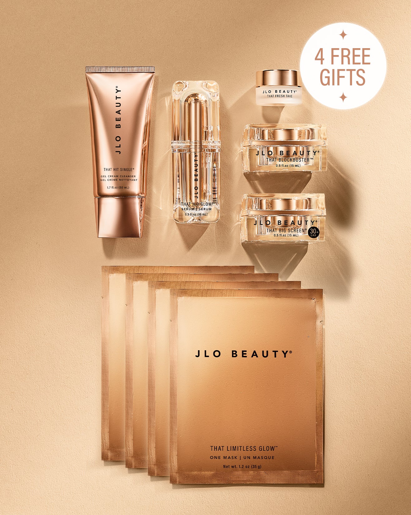 JLO Deluxe Makeup Kit with 4 Free Gifts - Glamorous Beauty Set for Party, Wedding & Special Occasions