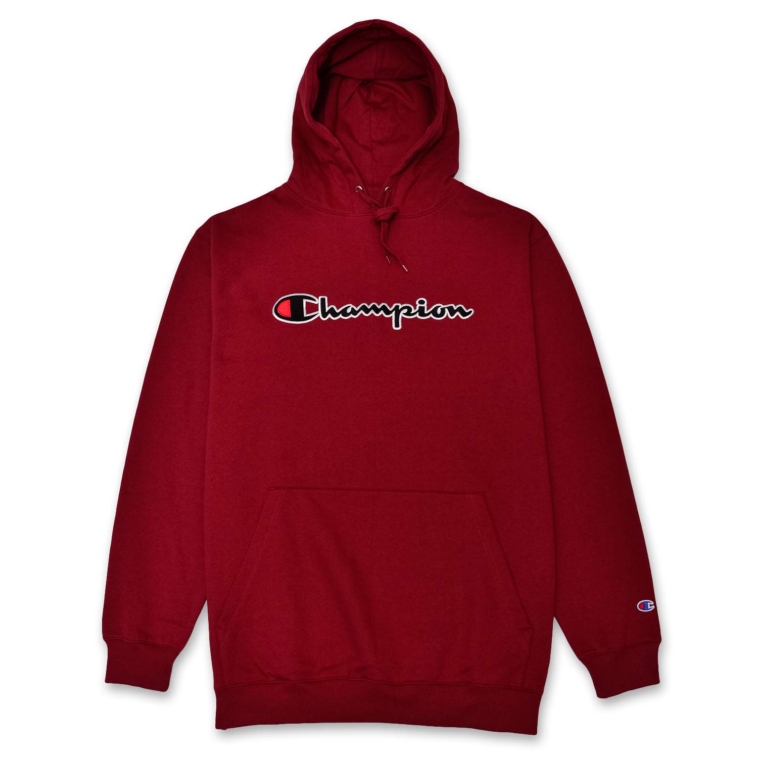 Champion Men's Big & Tall Fleece Hoodie - Embroidered Pullover Sweatshirt for Casual Wear, Gym & Outdoor Activities