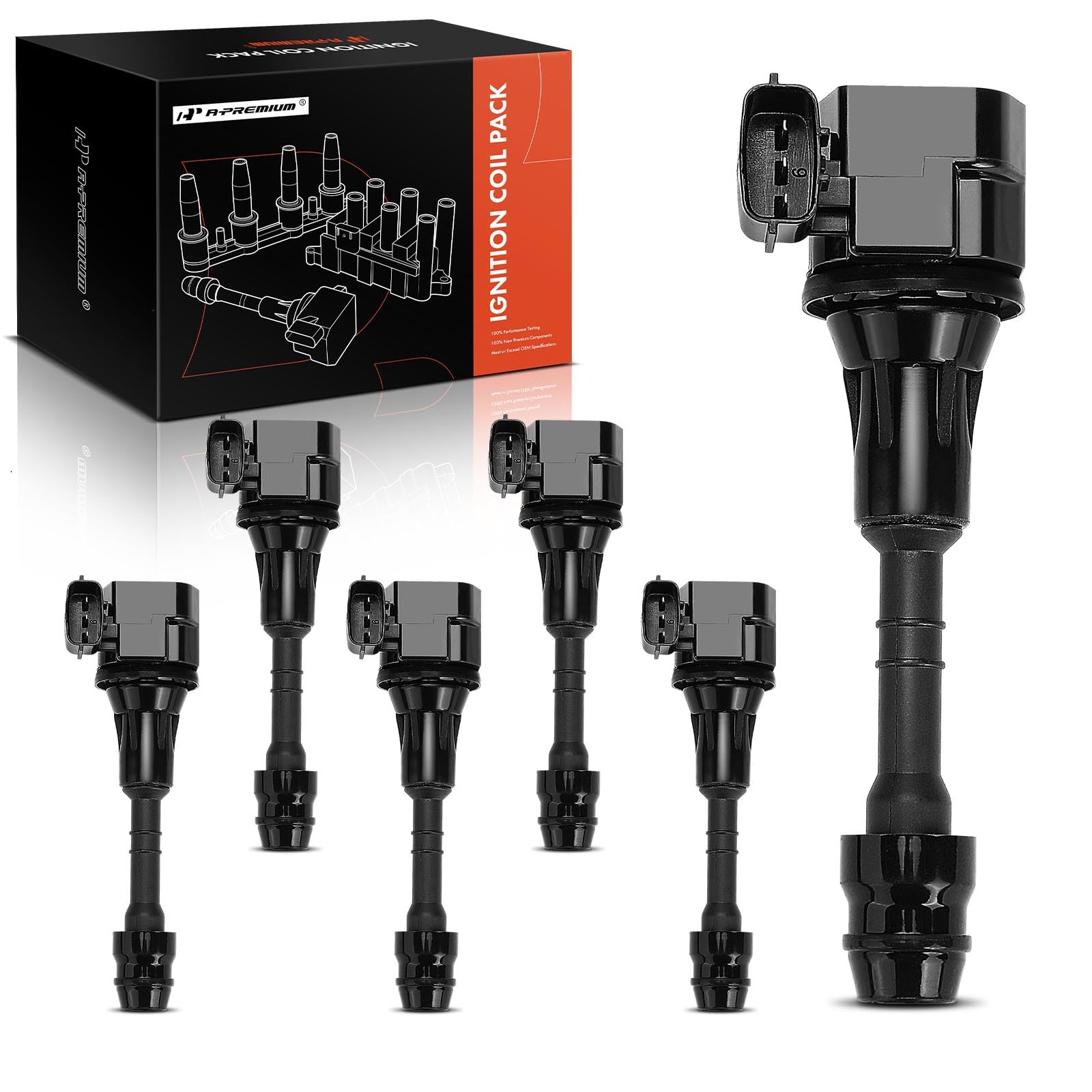 Premium Ignition Coil Pack for Infiniti FX35 G35 M35 & Nissan 350Z - Compatible with 2003-2008 Models (V6 3.5L) - High Performance Replacement Part for Smooth Engine Start & Acceleration - Perfect for Daily Commuting & Road Trips