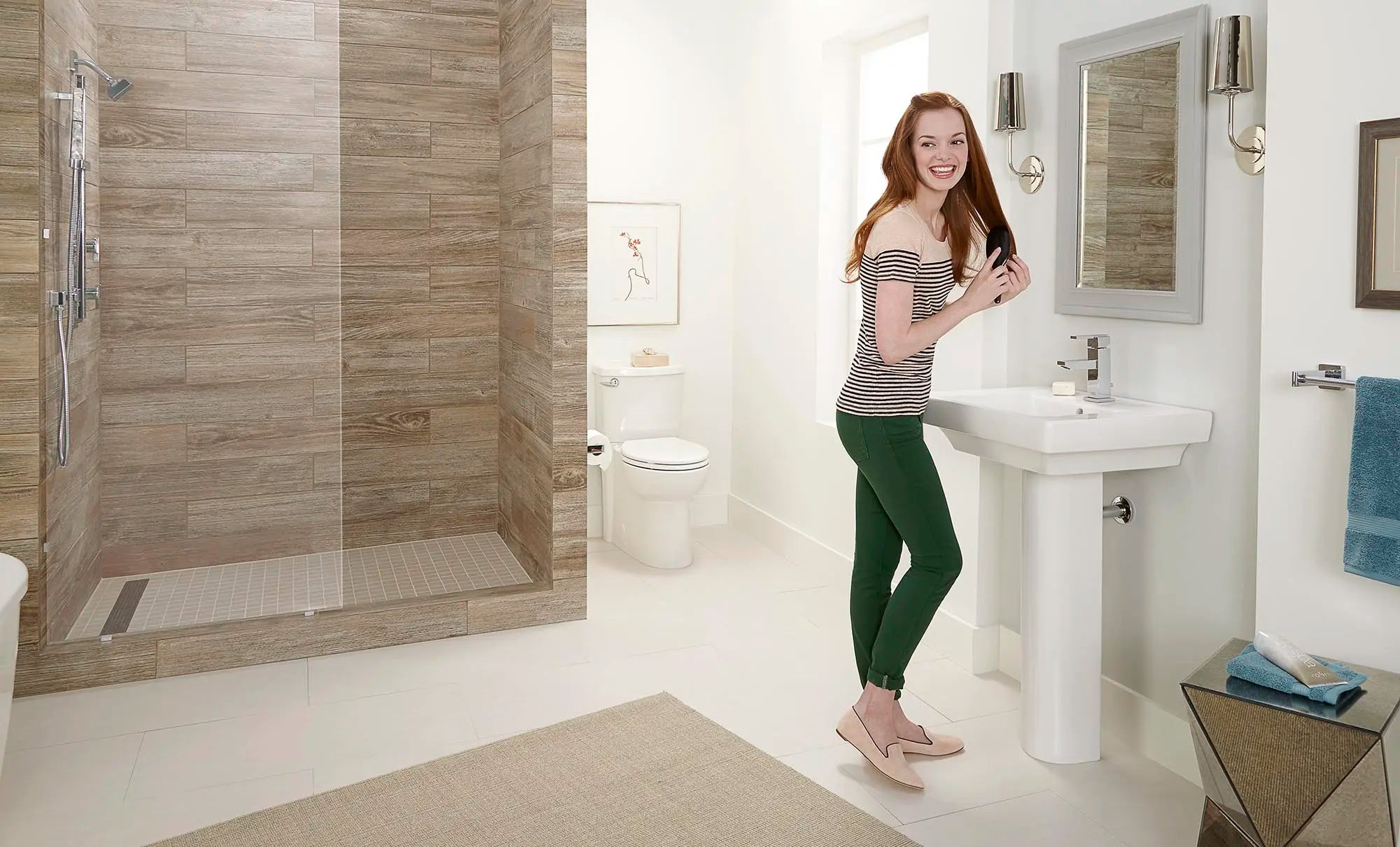 Boulevard® Center Hole Only Pedestal Sink Top - Modern Bathroom Vanity for Small Spaces, Perfect for Powder Rooms & Guest Baths