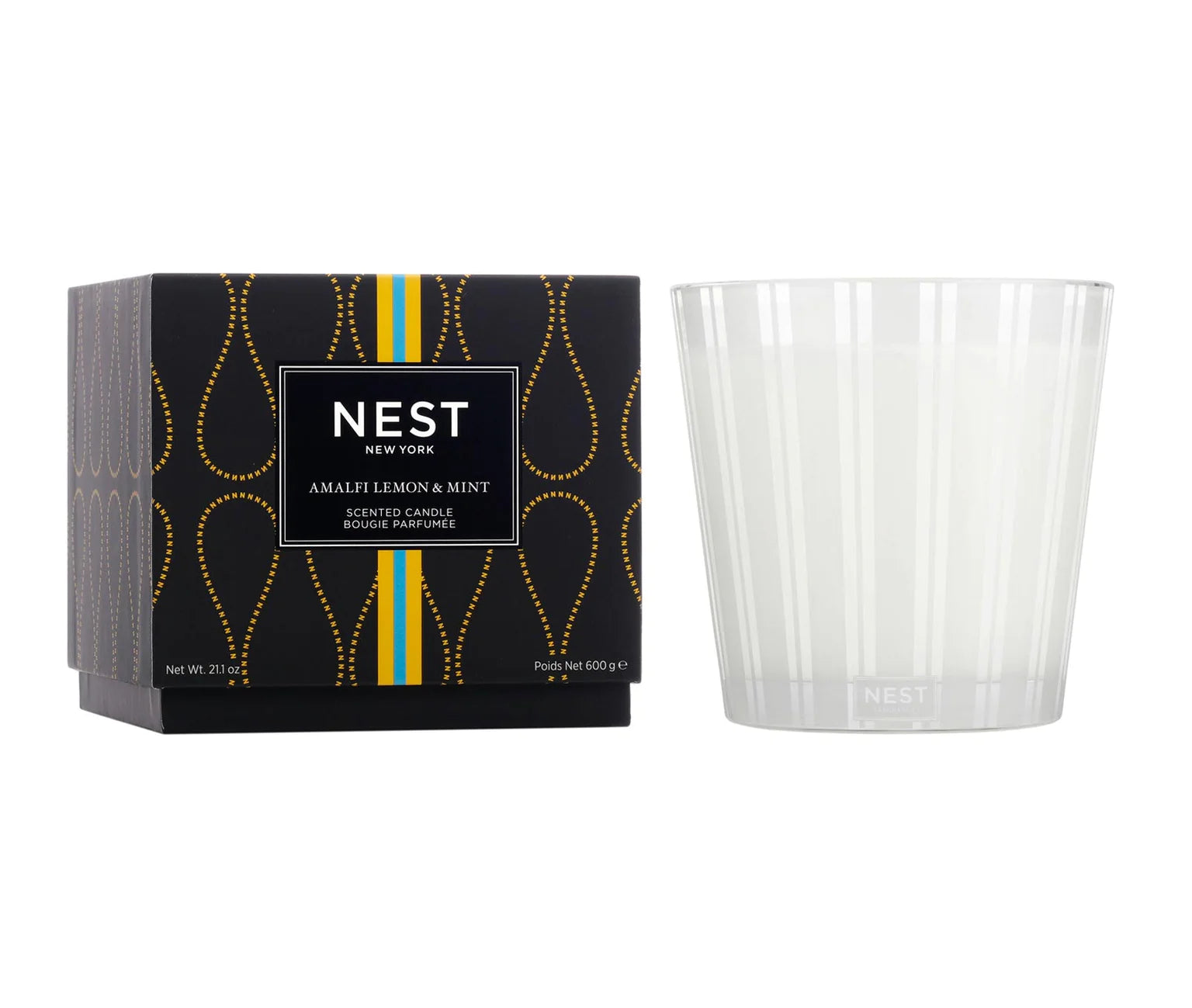 Nest Amalfi Lemon & Mint Scented Candle - Fresh Citrus Aroma for Home, Office & Relaxation - Perfect for Aromatherapy, Meditation & Stress Relief