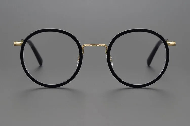 Stylish Aimee Unisex Full Rim Round Titanium Acetate Eyeglasses Frame 2804 - Lightweight & Durable for Work, Reading & Everyday Wear
