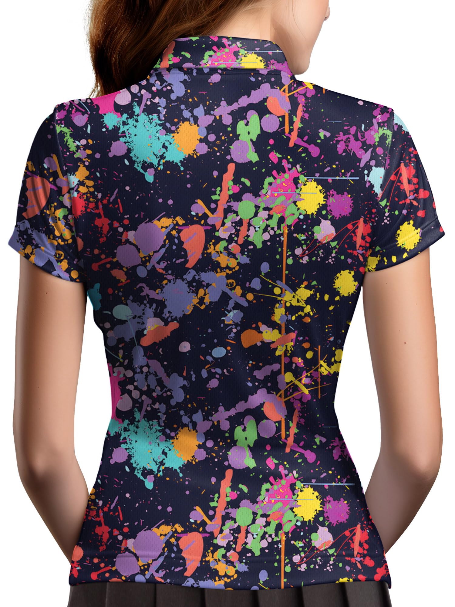 Women's Funny Graphic Print Golf Polo Shirts - Breathable Athletic Performance Shirts for Women - Perfect Golf Outfits & Gifts for Female Golf Lovers - Ideal for Golf Tournaments, Driving Range & Casual Wear