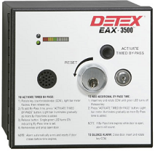 Detex EAX 3500 Hardwired Timed Bypass Door Alarm with Rechargeable Battery - Commercial Security System for Warehouses, Retail Stores & Office Buildings