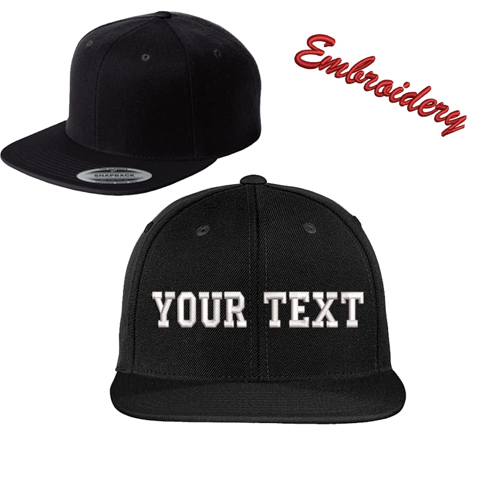 Sport-Tek® STC19 Flat Bill Snapback Cap - Custom Embroidery Hats & Monogram Hats for Men & Women - Perfect for Sports, Casual Wear & Team Uniforms