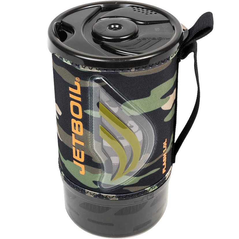 Jetboil Flash 1.0L Camping Stove System - Compact, Fast Boiling Backpacking Stove for Outdoor Adventures (Dark Camo) - Perfect for Hiking, Backpacking & Emergency Preparedness