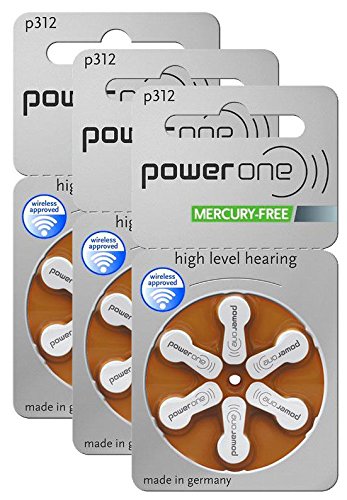 Power One Size 312 Mercury-Free Hearing Aid Batteries - 3 Pack (60 Batteries) | Long-Lasting Zinc-Air Power for Hearing Devices | Ideal for Travel, Daily Use & Emergency Backup