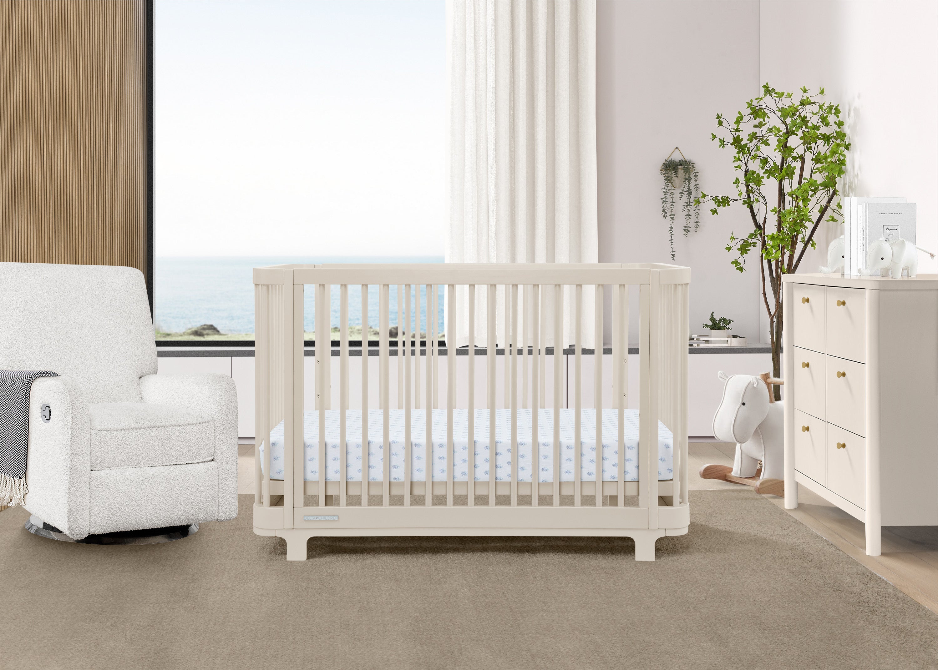 Nest 4-in-1 Convertible Baby Crib - Toddler Bed, Daybed & Full-Size Bed - Safe Nursery Furniture for Newborn to Teen - Perfect for Bedrooms, Daycare & Guest Rooms
