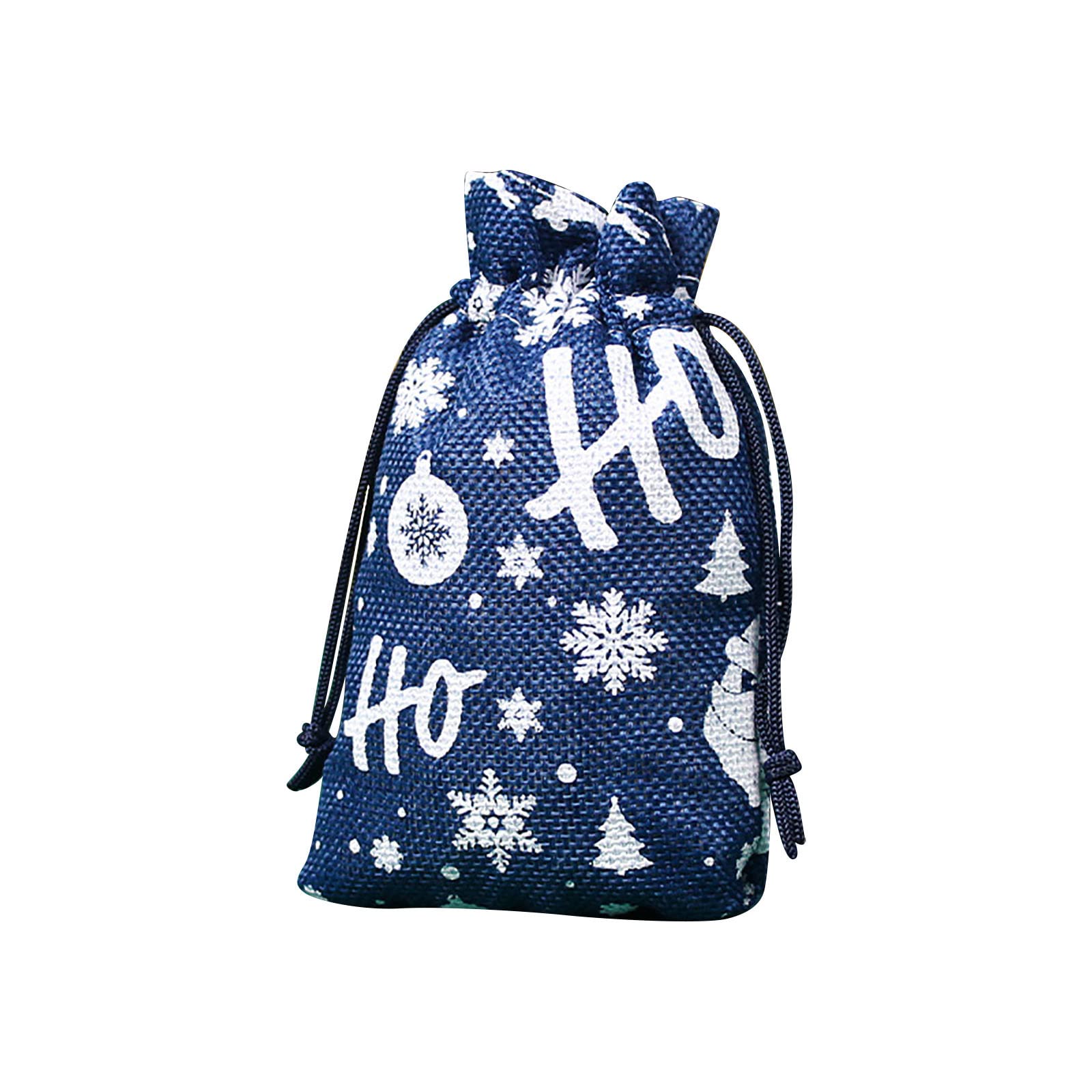 Premium Cotton Linen Christmas Gift Bags with Drawstring & Zipper - Snowflake Pattern Holiday Candy Storage Pouches for Party Favors, Wedding Gifts & Festive Decorations