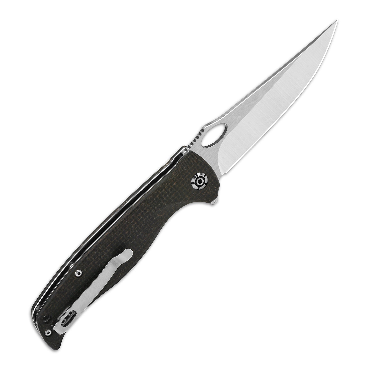 Premium QSP Gavial Liner Lock Pocket Knife - D2 Steel Blade & Micarta Handle - EDC, Camping, Hunting & Outdoor Survival Tool