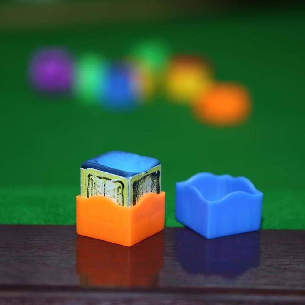 24PCS Plastic Billiard Chalk Holder - Portable Multi-Color Pool Cue Chalk Protective Cover Case - Snooker Player Accessories for Professional & Home Game Use