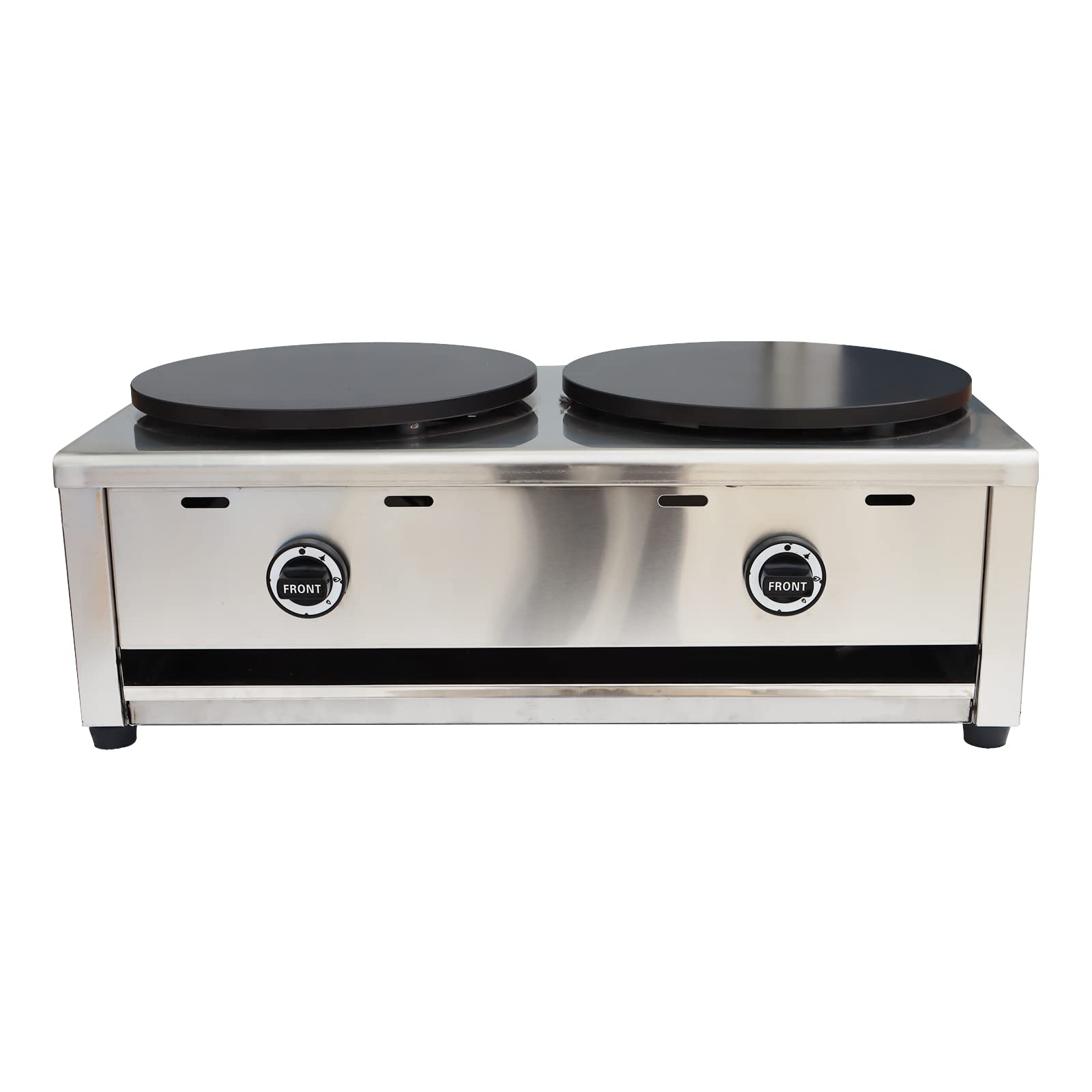 Commercial Crepes Maker - Double Head Pancake Machine with LP Gas for Restaurants, Cafes & Catering - Perfect for Making Crepes, Pancakes & Fruit Desserts