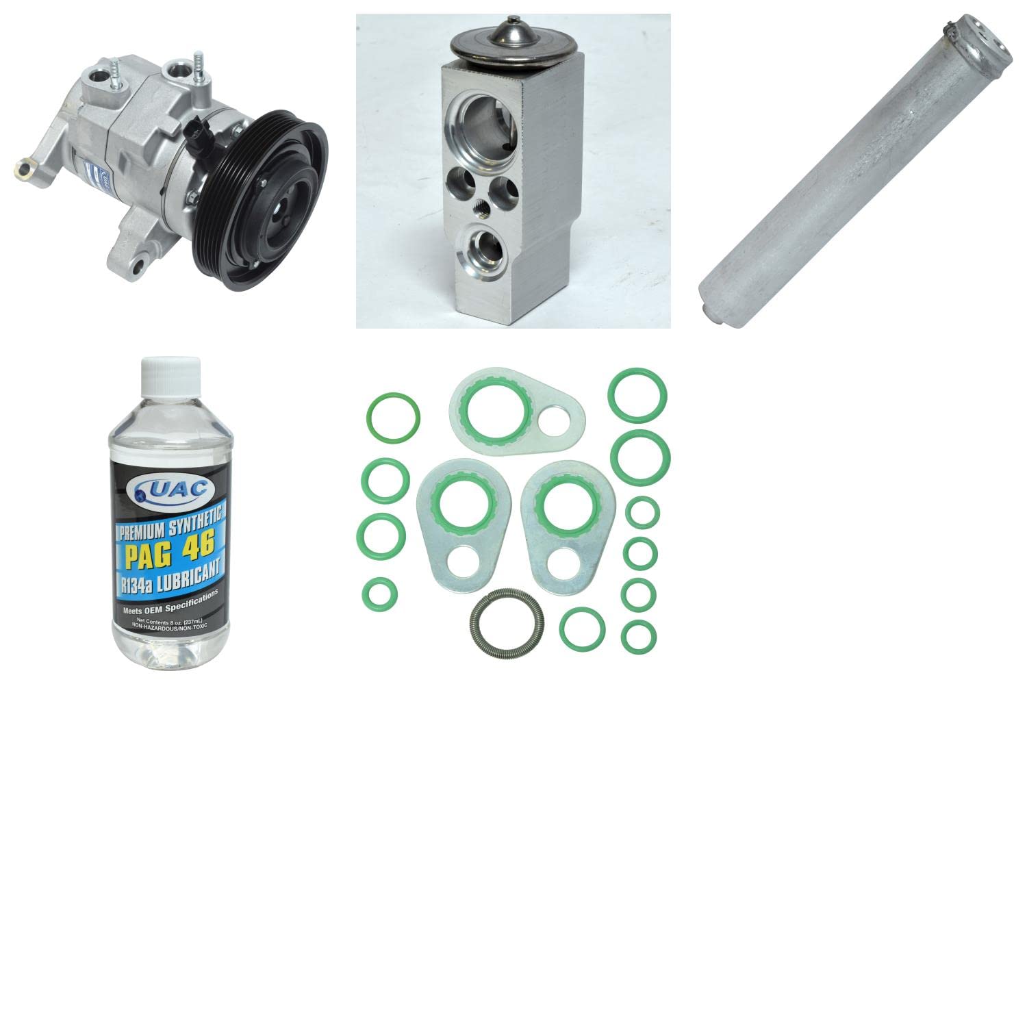 HVAC A/C Compressor Replacement Kit - Compatible with Multiple Car Models | High Performance Auto AC System Parts | Perfect for DIY Mechanics & Professional Auto Repair Shops