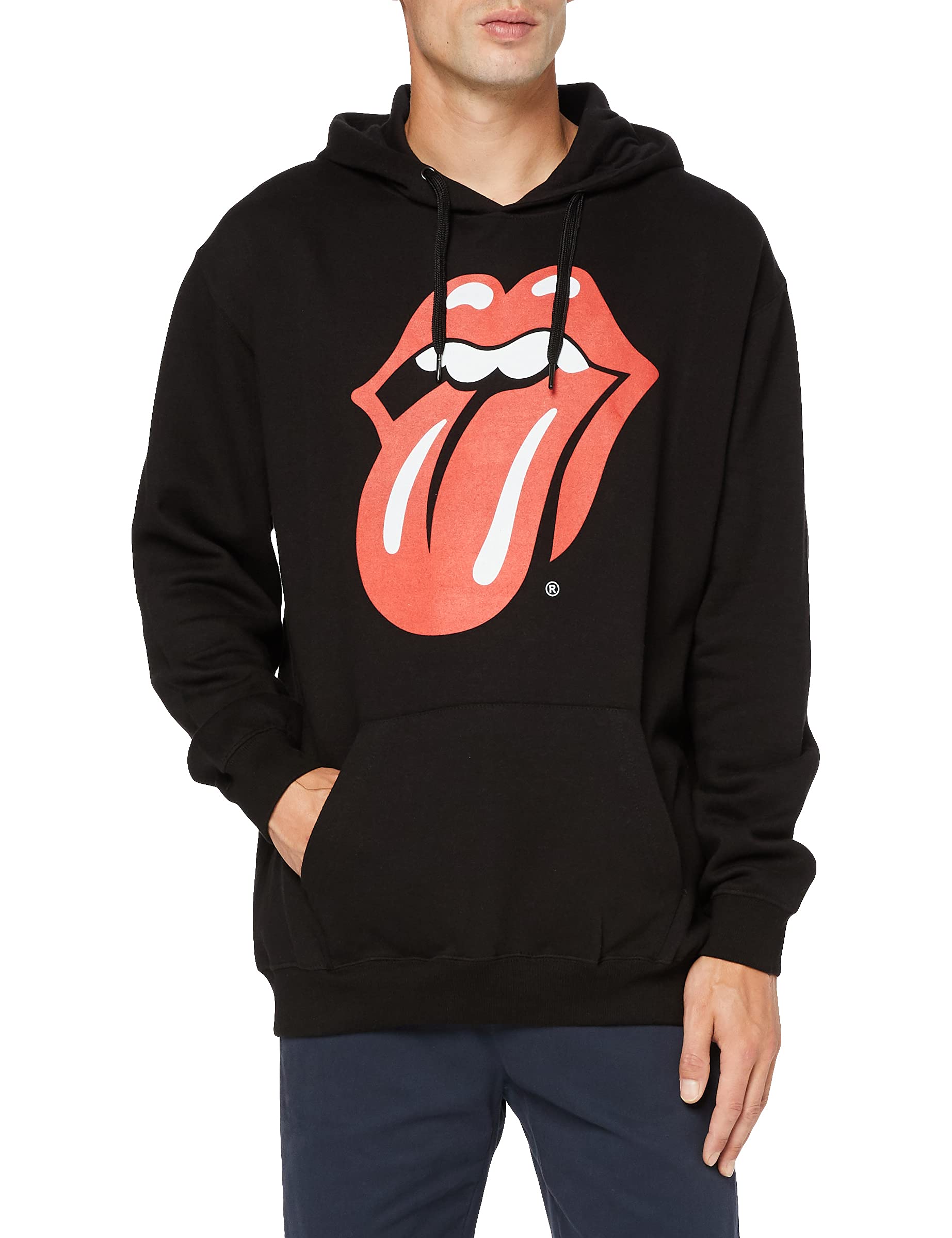 Rolling Stones Classic Tongue Black Hoodie for Men & Women - Small Size | Vintage Rock Band Merch | Perfect for Concerts, Gifts & Casual Wear