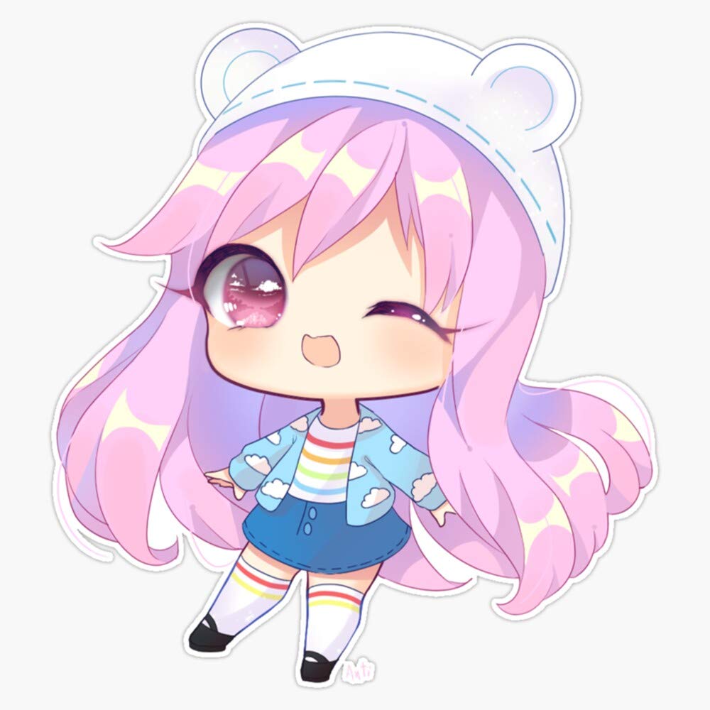 Kawaii Anime Waifu Vinyl Sticker - 5
