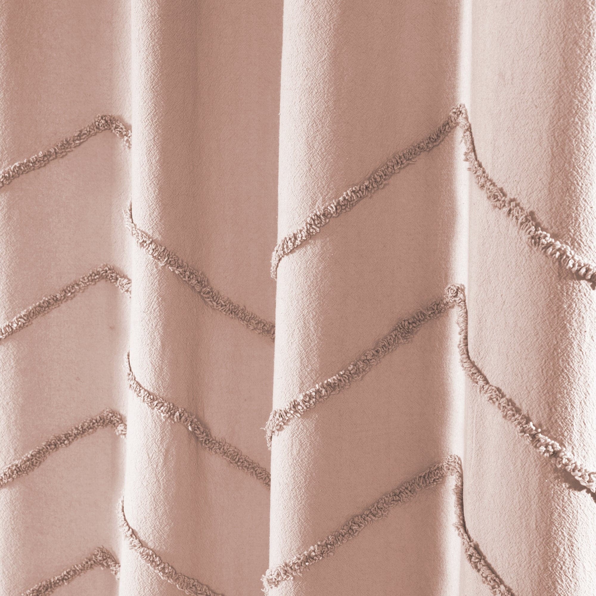 Soft Chenille Chevron Window Curtain Panel Set - Blackout Thermal Insulated Drapes for Living Room & Bedroom