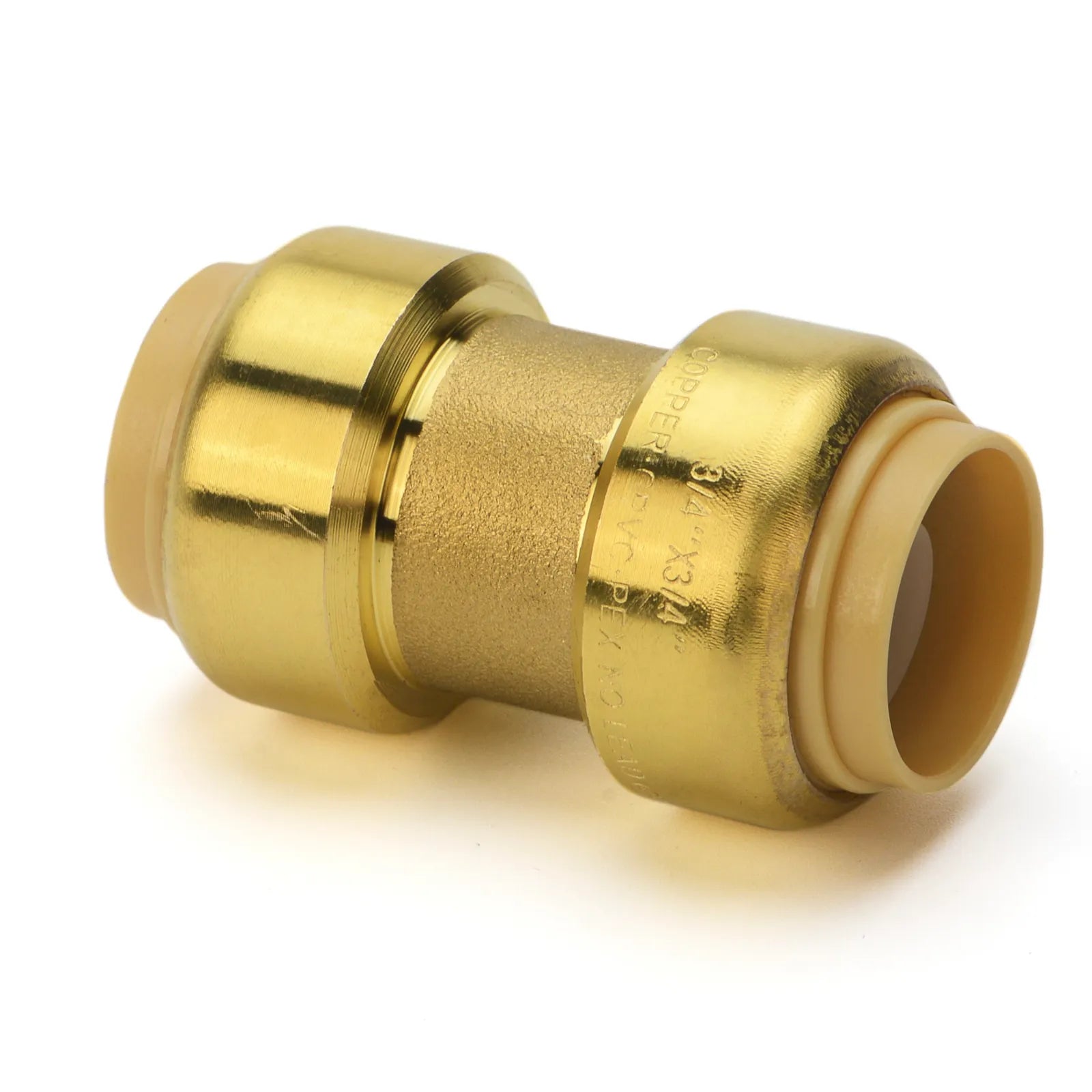 3/4 Inch Push to Connect Straight Coupling - Fits Copper, PVC, PEX, PE-RT & HDPE Pipes - 5 Pack - Ideal for Plumbing, Irrigation & DIY Water Pipe Connections