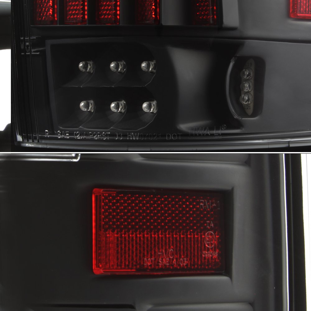 AKKON LED Tail Lights for 2004-2008 Ford F150 - Black Smoke Tube Style Brake Lamps Replacement Set (Enhance Visibility & Style for Night Driving & Off-Road Adventures)