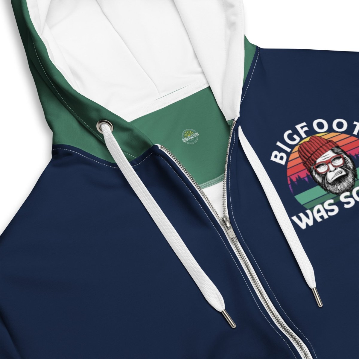 Bigfoot Was Sober Unisex Zip Hoodie - Cozy Pullover Sweatshirt for Men & Women - Perfect for Casual Wear, Outdoor Adventures & Street Style Fashion